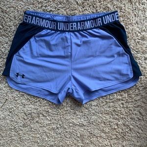 Purple under armor shorts